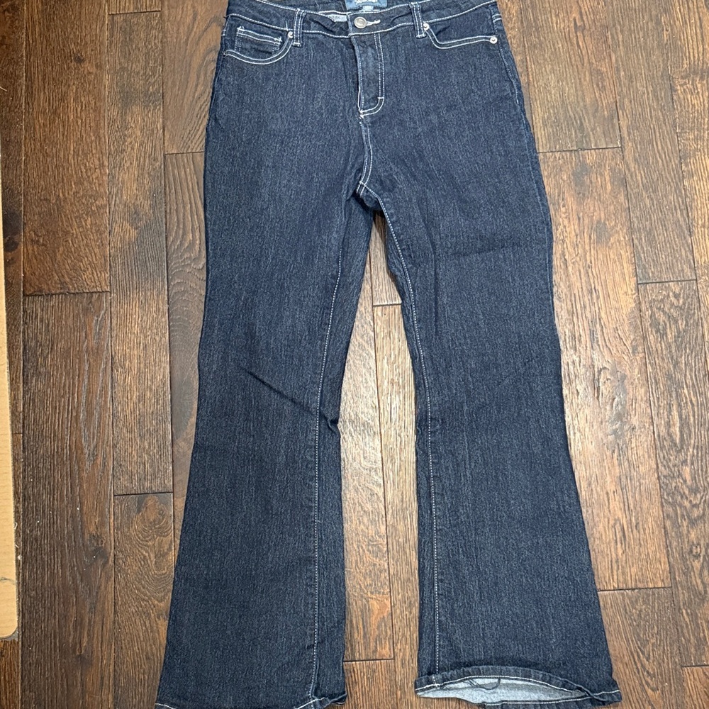 Modcloth Dark Blue Flare Jeans